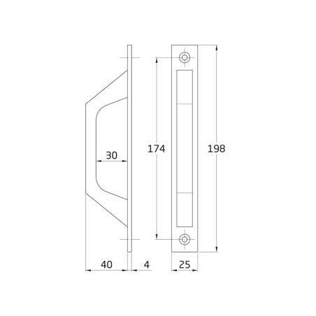 Tirador Porta Amig 3040 Alumini