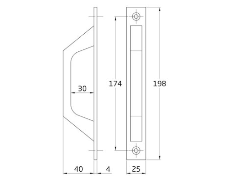 Tirador Porta Amig 3040 Alumini