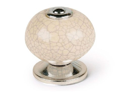 Pomo Mueble Porcelana Craquelé (4un)