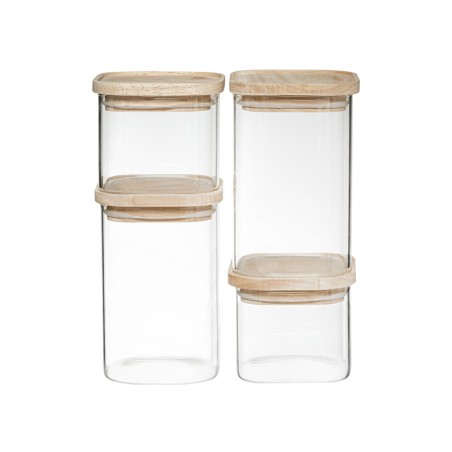 Pots De Vidre Apilables Amb Tapa (4un)