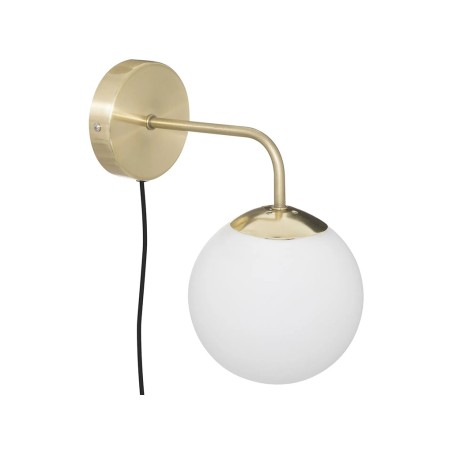 Aplique Pared Dris Metal Dorado Y Blanco