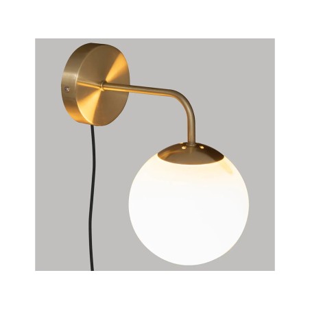 Aplique Pared Dris Metal Dorado Y Blanco