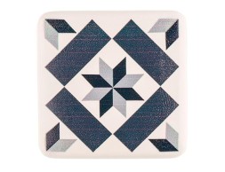 Pomo Mueble Chevron Negro/Gris