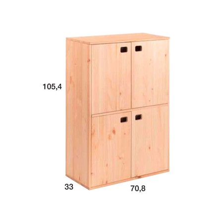 Módulo 4 Puertas Dina Pino Macizo