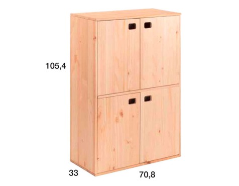 Módulo 4 Puertas Dina Pino Macizo