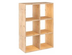 Estanteria 3X2 Cubos Dina Pino Macizo