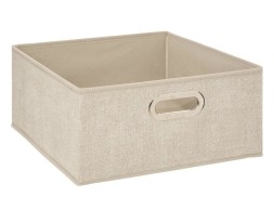 Caja De Tela Plegable Beige