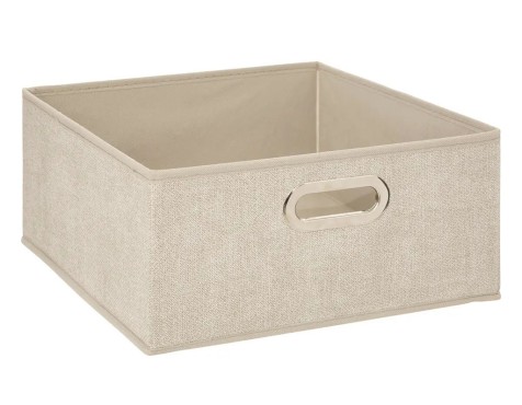 Caja De Tela Plegable Beige