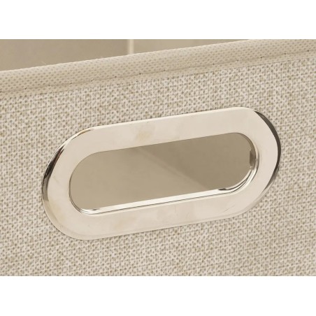 Caja De Tela Plegable Beige