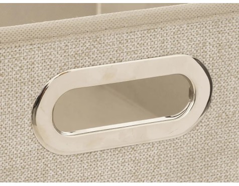 Caja De Tela Plegable Beige