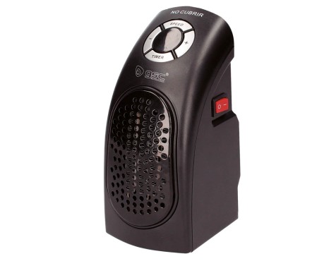 Mini Calefactor Eléctrico Sin Cable 400w Negro
