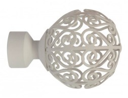 Terminal Cortina Esfera Espiral Blanco Loft