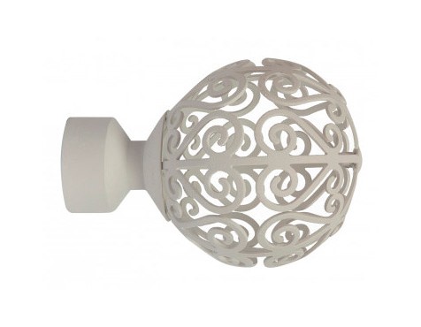 Terminal Cortina Esfera Espiral Blanco Loft