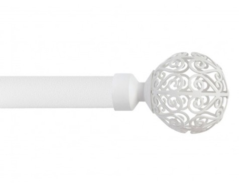 Terminal Cortina Esfera Espiral Blanco Loft