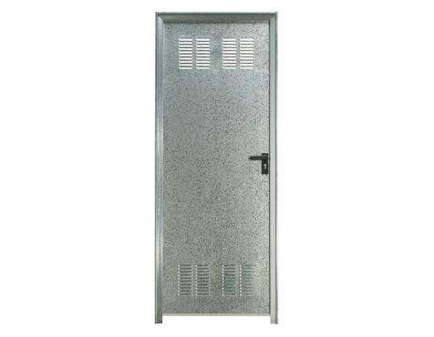 Puerta Metálica Con Rejilla Derecha