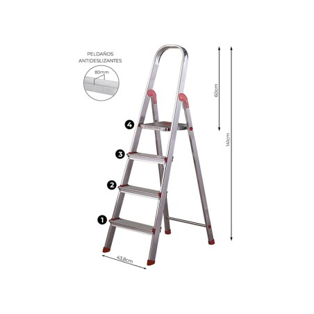 Escala D'alumini Rolser Única 4 Esglaons