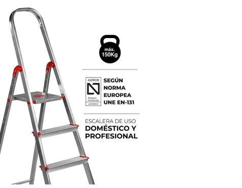 Escala D'alumini Rolser Única 5 Esglaons