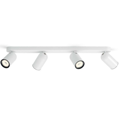 Regleta 4 Focos Led Philips Pongee Blanco