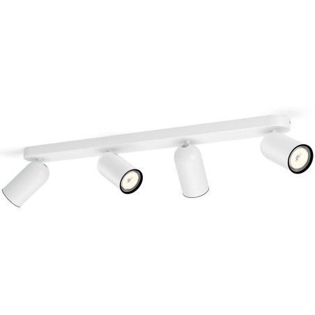 Regleta 4 Focos Led Philips Pongee Blanco