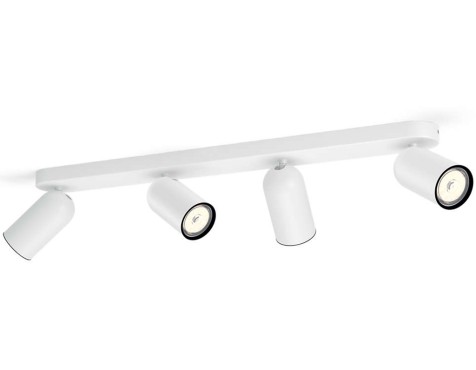 Regleta 4 Focos Led Philips Pongee Blanco