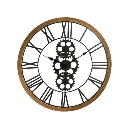 Reloj De Pared Maelo Acero Negro Y Natural