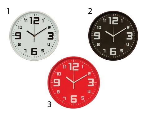Rellotge De Paret Silence 3 Models Blanc/Negre/Ver
