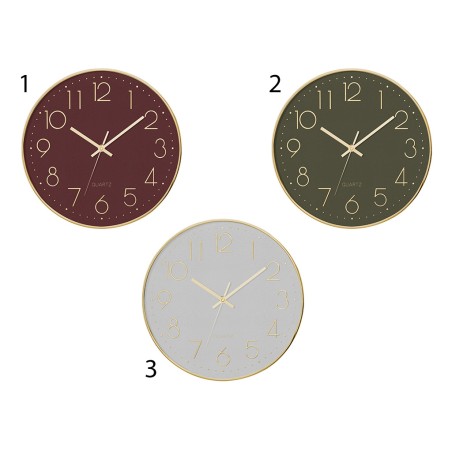 Reloj De Pared Gold 3 Modelos Burdeos/Gris/Verde