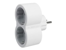 Adaptador 2 Tomas Blanco Gris