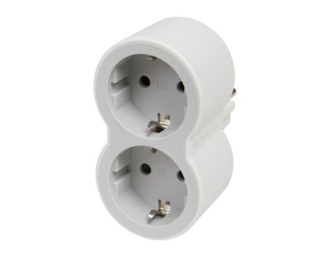 Adaptador 2 Tomas Blanco Gris