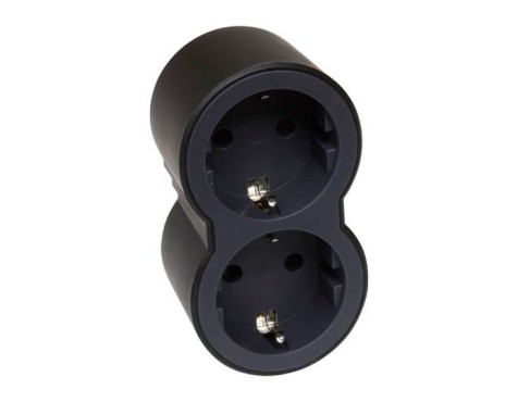 Adaptador 2 Tomas Negro