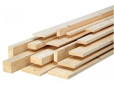Pack de 6 listones de madera de abeto 200x2,50 cm