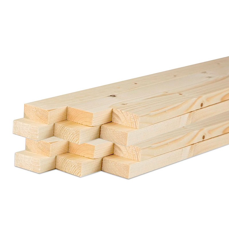 Pack 2 estanterías de madera maciza flotante acabado natural varias medidas