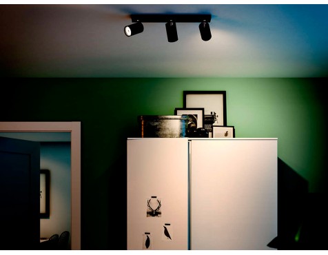 Regleta 3 Focus Philips Kosipo Negre