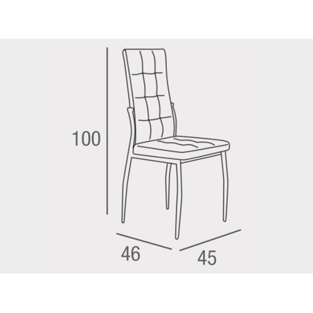 Silla Comedor Ángela Tela Beige