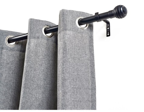 Kit Barra Extensible Cortina Aros Negra