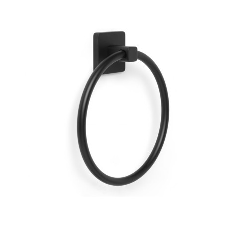Toallero Anilla Baño Nero Inox Negro