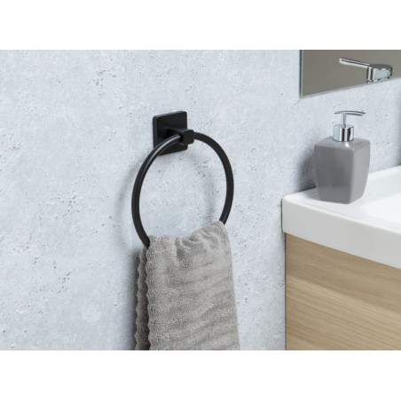 Tovalloler Anella Bany Nero Inox Negre