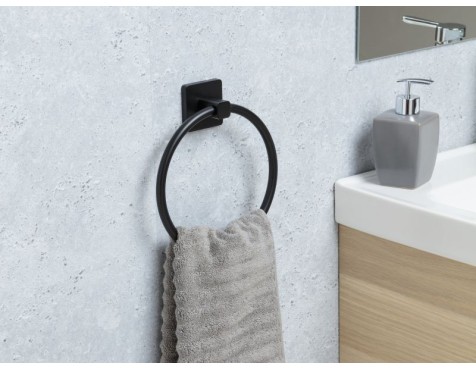 Tovalloler Anella Bany Nero Inox Negre