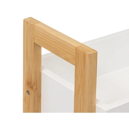 Carro Bany Amb Rodes 3 Prestatges Natureo Blanc