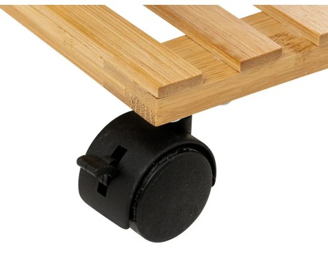 Carro Bany Amb Rodes 4 Prestatges Natureo Negre