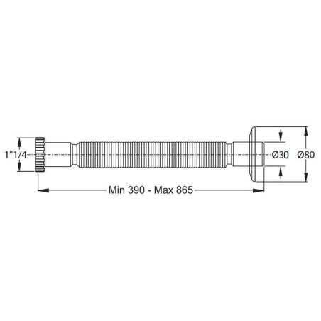 Tub Sifó Extensible Cromat