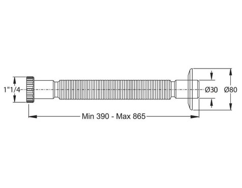 Tub Sifó Extensible Cromat