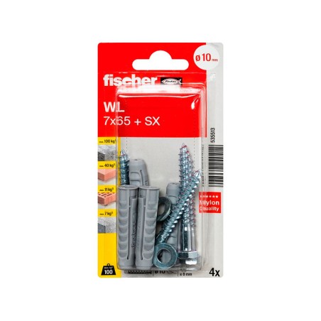 Fijación Sanitarios Fischer Wl 7X60 K (4un)