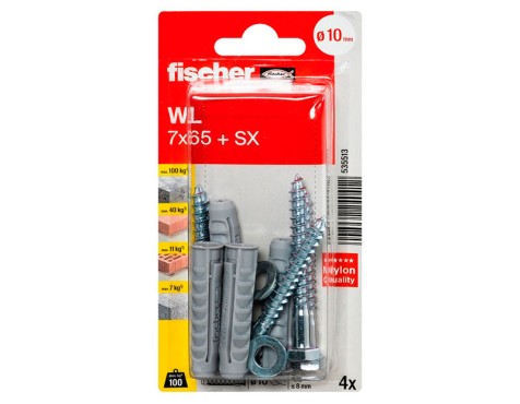 Fijación Sanitarios Fischer Wl 7X60 K (4un)