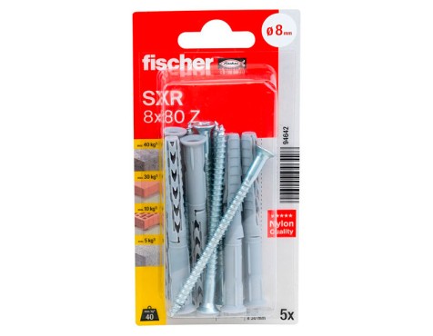 Tornillo Avellanado + Taco Sxr 8X80 Z K Nv (5un)