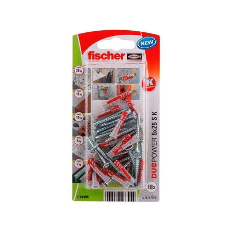 Tornillo + Taco Duopower 5X25 S (18un)