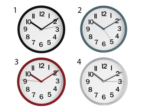 Reloj De Pared Colores 4 Modelos