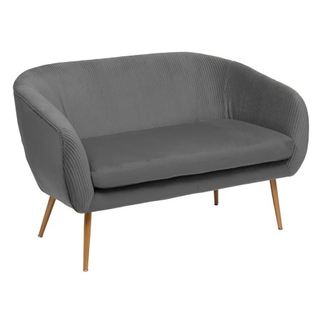 Sofà 2 Places Vellut Leif Gris