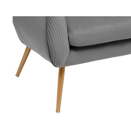 Sofà 2 Places Vellut Leif Gris