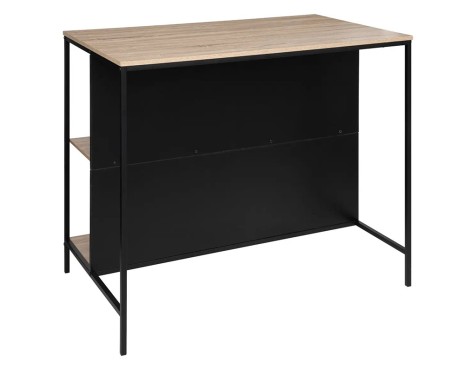 Isla De Cocina Aliaj Madera Y Metal Negro